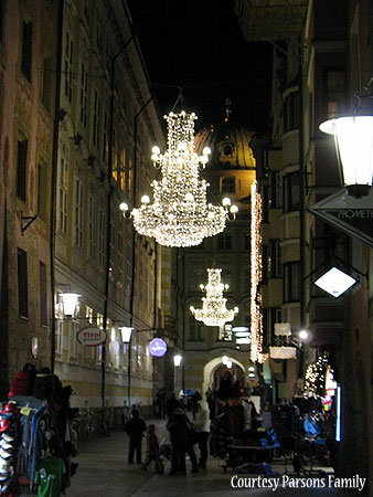 Chandelliers in the alleys