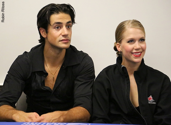 Kaitlyn Weaver & Andrew Poje (CAN) after the Free Dance