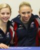 Team USA ladies after the SP (Gold, Zawadzki, Hicks)