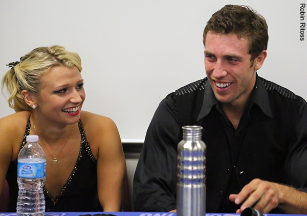 Kirsten Moore-Towers & Dylan Moscovitch (CAN) after the Free Skate